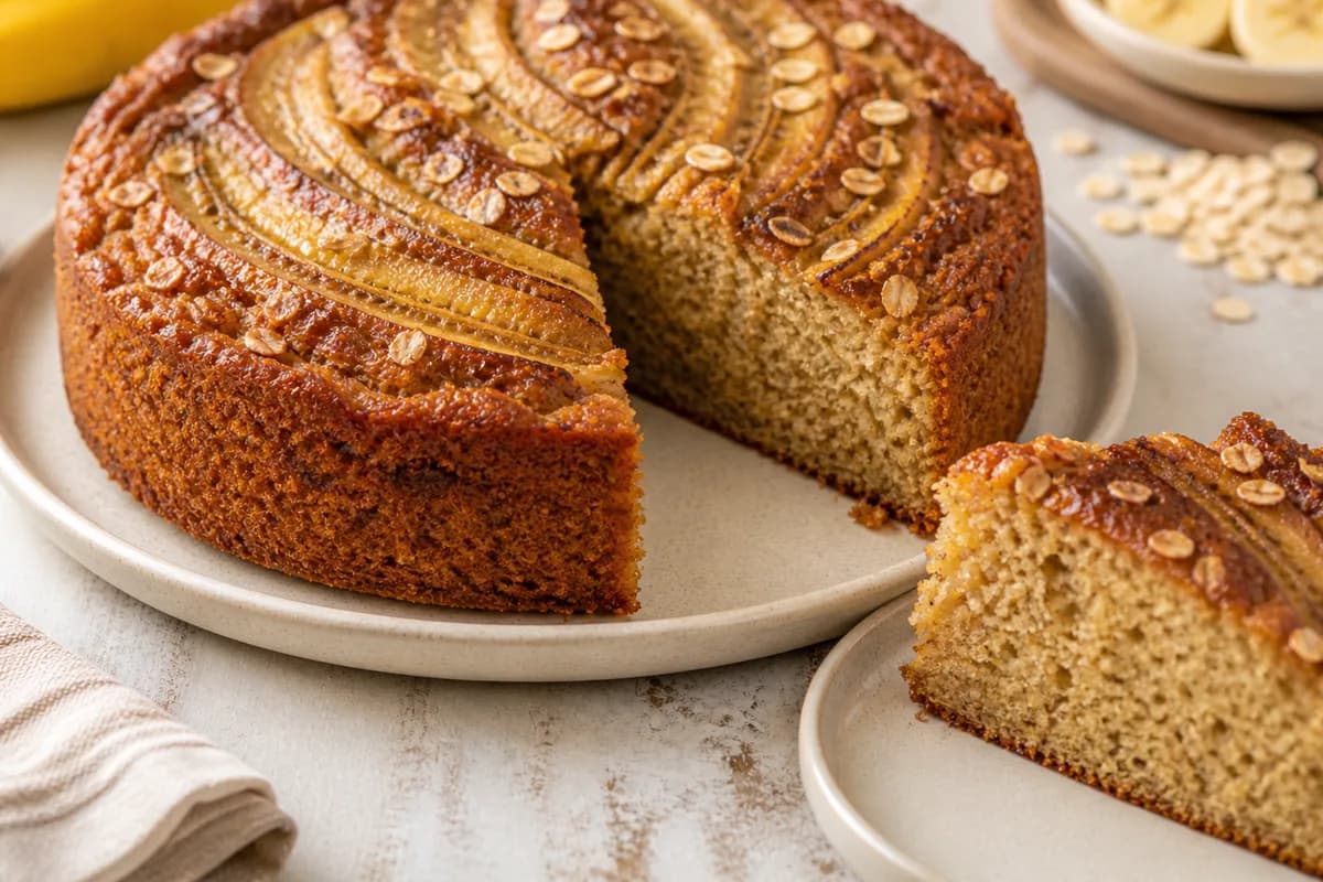 Foto ilustrativa da receita Bolo de Banana com Aveia