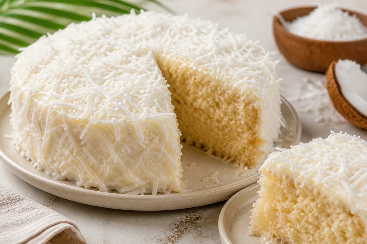 Foto ilustrativa da receita Bolo de Coco Gelado