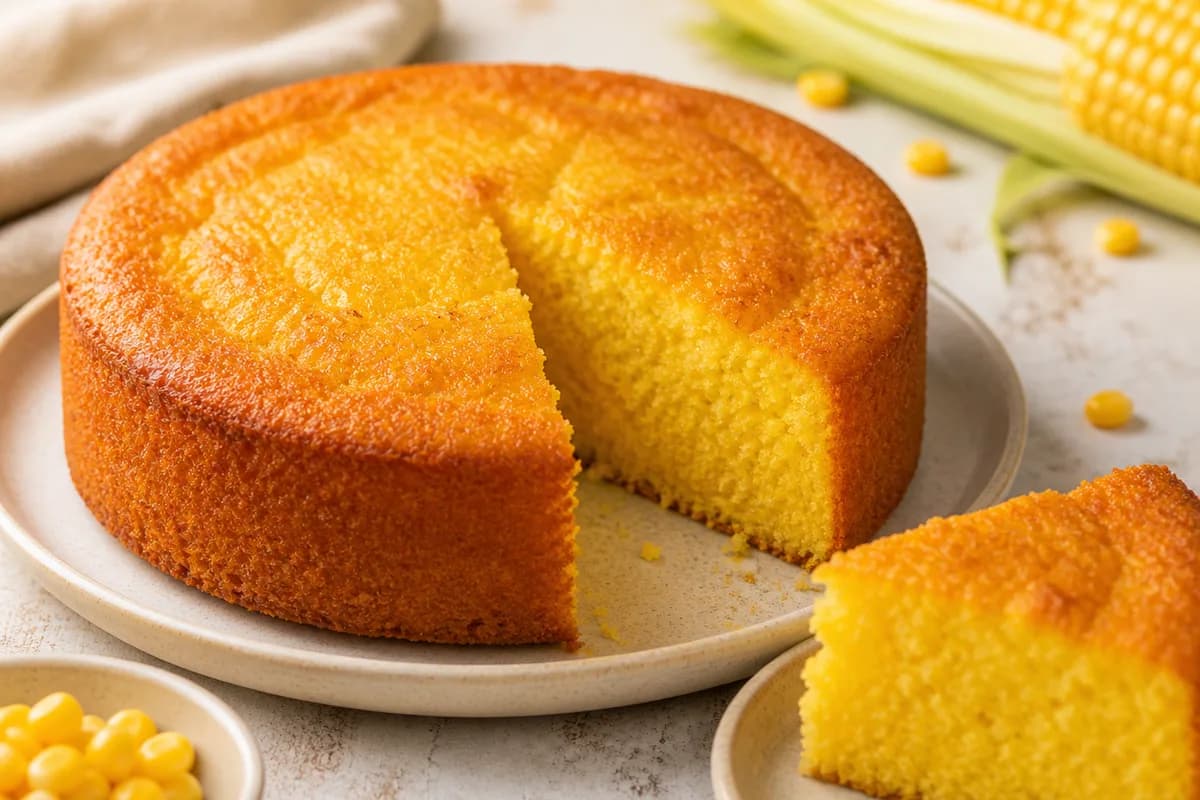 Foto ilustrativa da receita Bolo de Milho Verde