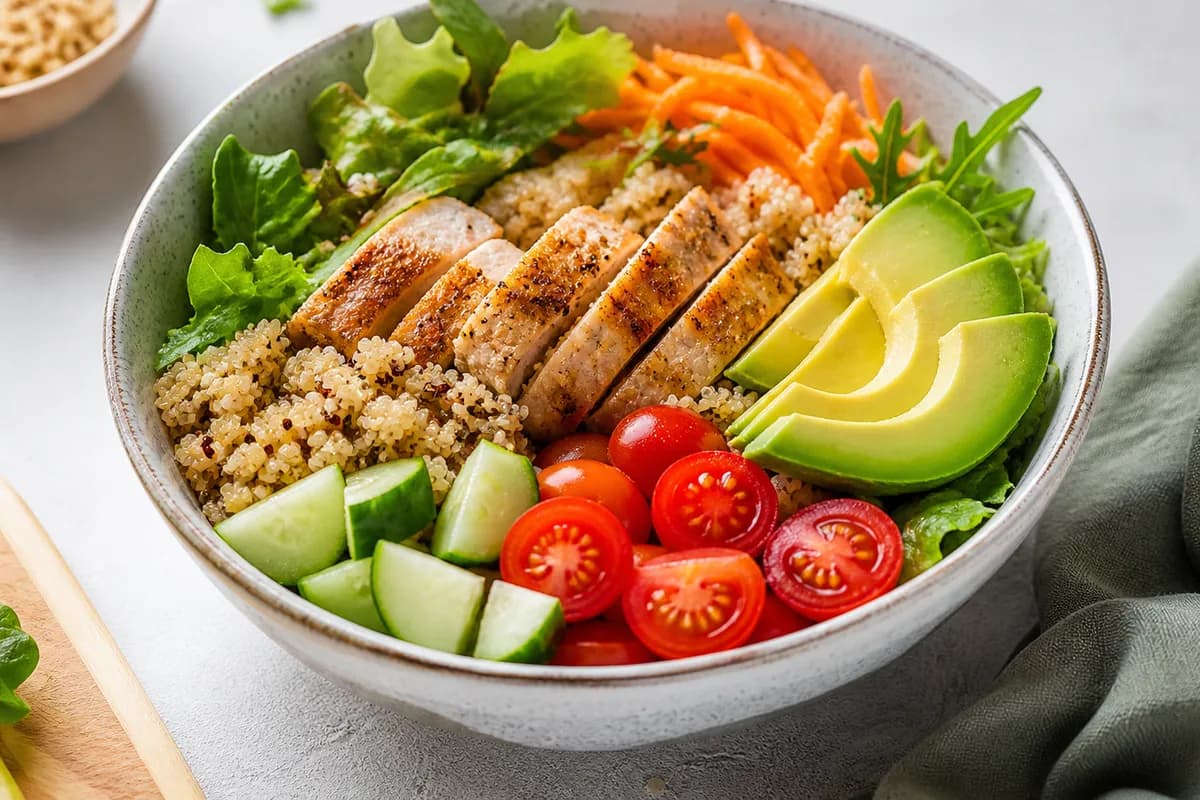 Foto ilustrativa da receita Bowl de Quinoa com Frango