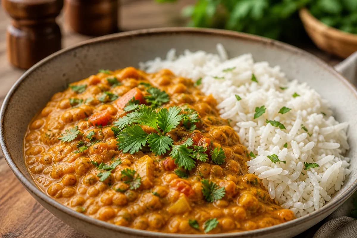 Foto ilustrativa da receita Curry de Lentilha