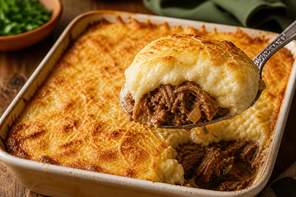 Foto ilustrativa da receita Escondidinho de Mandioca