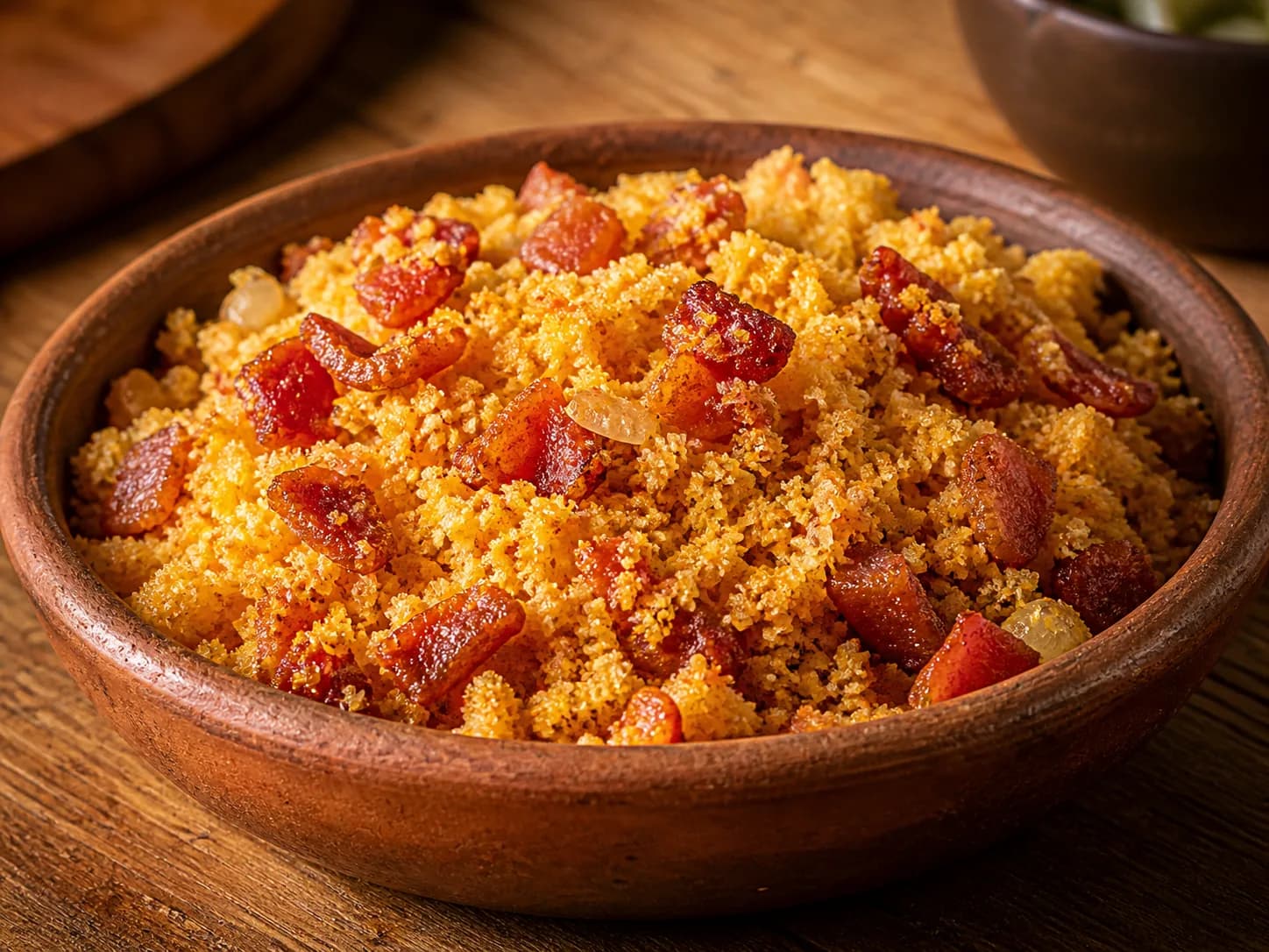 Foto ilustrativa da receita Farofa de Bacon