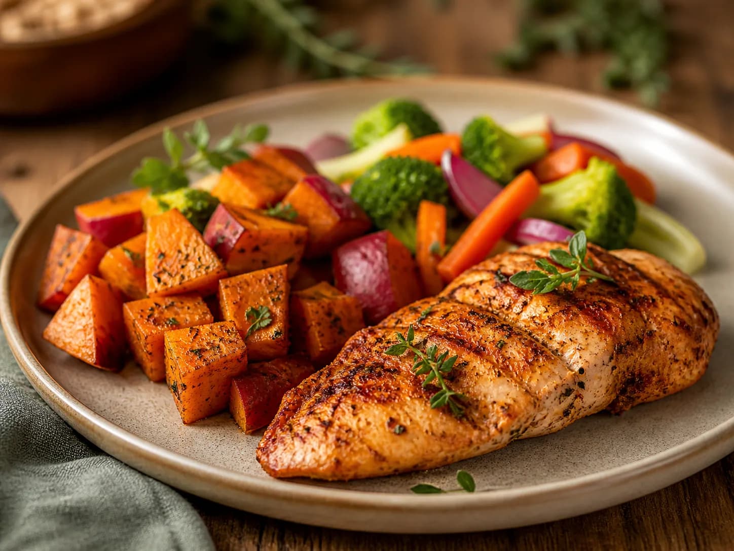 Foto ilustrativa da receita Frango com Batata-Doce