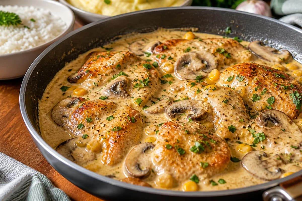 Foto ilustrativa da receita Frango Cremoso de Frigideira