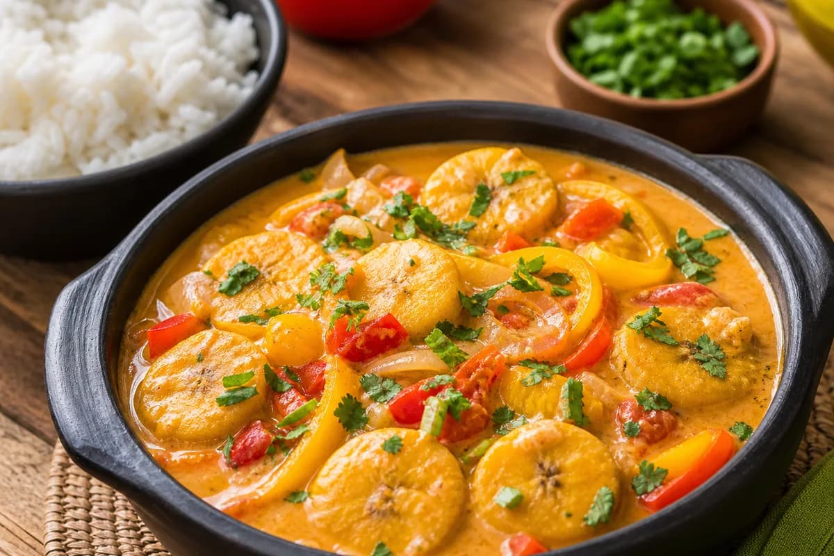 Foto ilustrativa da receita Moqueca de Banana-da-Terra