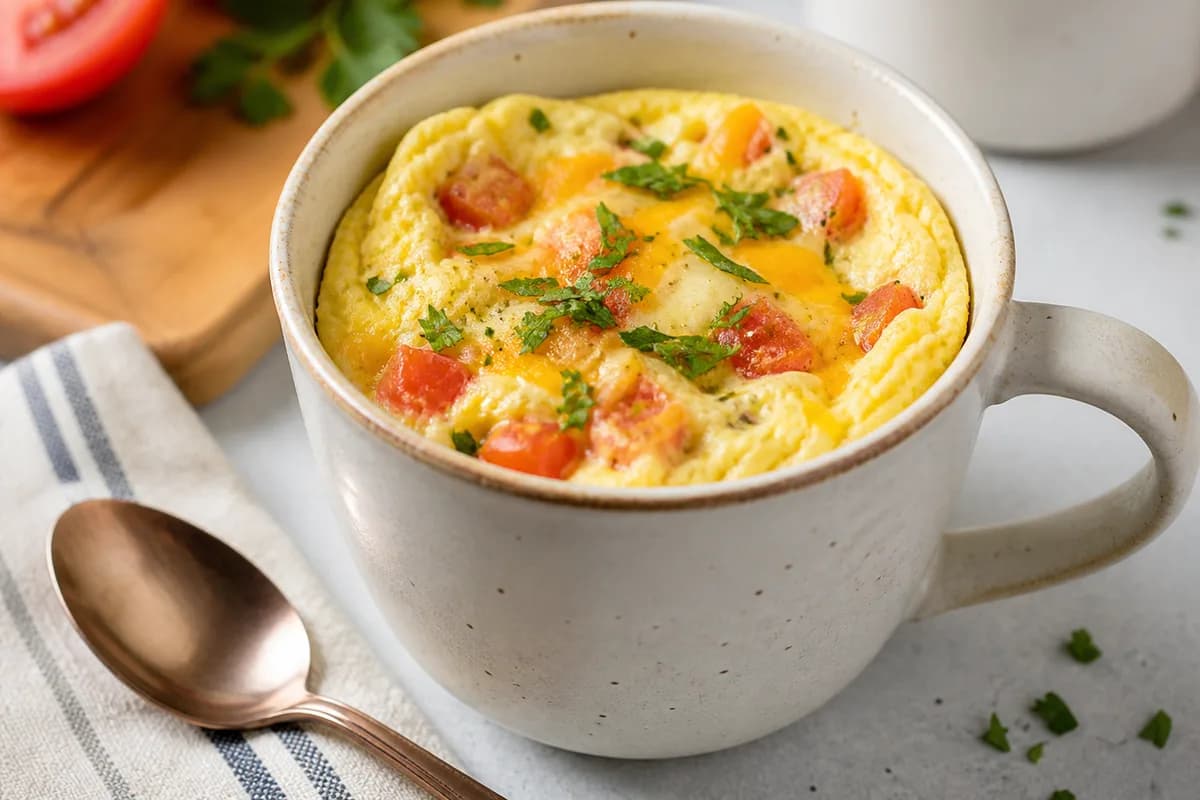 Foto ilustrativa da receita Omelete de Caneca