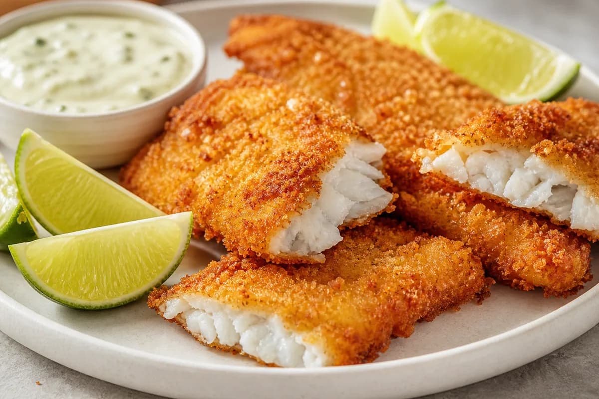 Foto ilustrativa da receita Peixe Empanado Crocante
