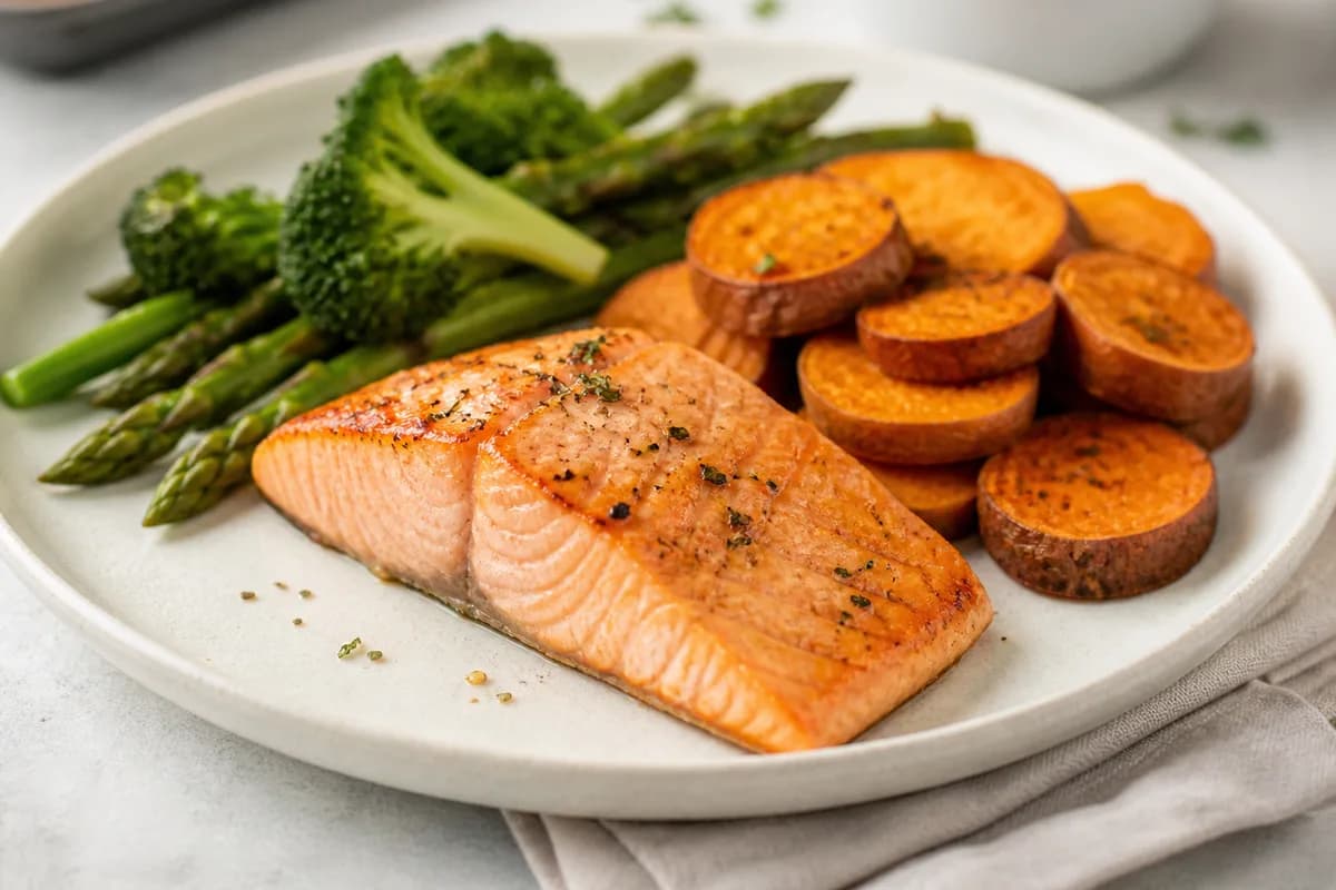 Foto ilustrativa da receita Salmão com Batata-Doce