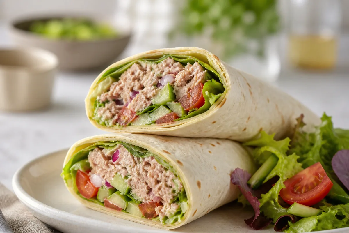Foto ilustrativa da receita Wrap de Atum